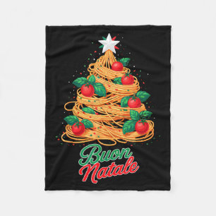 Frohe Weihnachten Italienische Pasta Spaghetti Lus Fleecedecke
