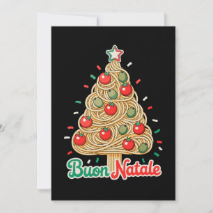 Frohe Weihnachten Italienische Pasta Weihnachtsbau Einladung