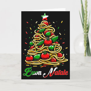 Frohe Weihnachten Italienische Pasta-Weihnachtsbau Karte