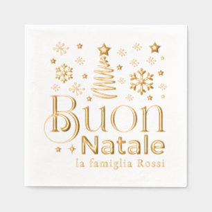 Frohe Weihnachten Italienische Weihnachtsfeier Ben Servietten Mit Folie