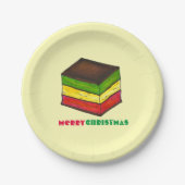 Frohe Weihnachten Italienischer Regenbogen Sieben Pappteller (Vorderseite)