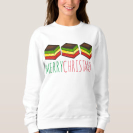 Frohe Weihnachten Italienischer Regenbogen Sieben  Sweatshirt