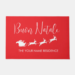 Frohe Weihnachten italienischer Schlitten individu Fußmatte