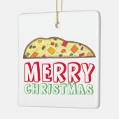Frohe Weihnachten Italienischer Urlaub Biscotti Ko Keramikornament (Links)