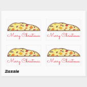 Frohe Weihnachten Italienischer Urlaub Biscotti St Rechteckiger Aufkleber (Blatt)