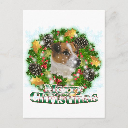 Frohe Weihnachten Jack Russell (Vorderseite)