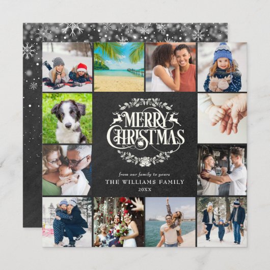 Frohe Weihnachten Jahr in Review 12 Foto (Vorne/Hinten)