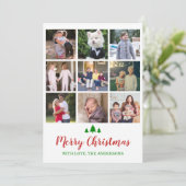 Frohe Weihnachten Jahr in Review 12 Foto Collage (Stehend Vorderseite)