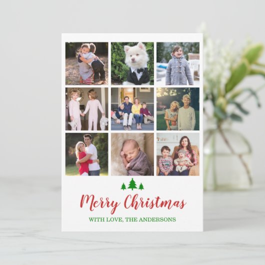 Frohe Weihnachten Jahr in Review 12 Foto Collage (Stehend Vorderseite)