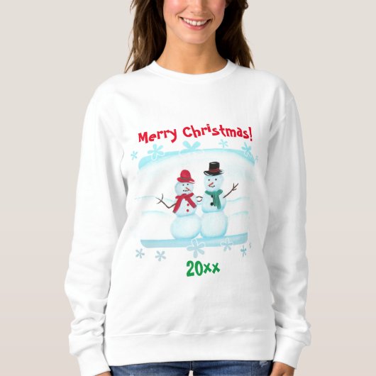 Frohe Weihnachten, Jahr, Schnee Menschen Shirts (Vorderseite)