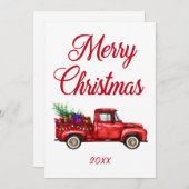 Frohe Weihnachten Jahr Vintage Red Truck Geschenke (Vorne/Hinten)