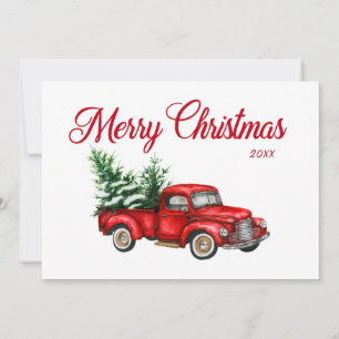 Frohe Weihnachten Jahr Wasserfarbe Vintag Red Truc