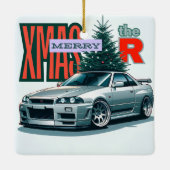Frohe Weihnachten - (JDM Legends) Keramikornament (Rückseite)