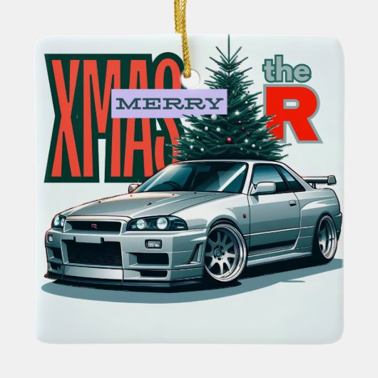 Frohe Weihnachten - (JDM Legends) Keramikornament (Vorderseite)