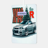 Frohe Weihnachten - (JDM Legends) Ornament Aus Metall (Vorderseite links)