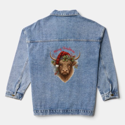 Frohe Weihnachten Jeansjacke (Rückseite)