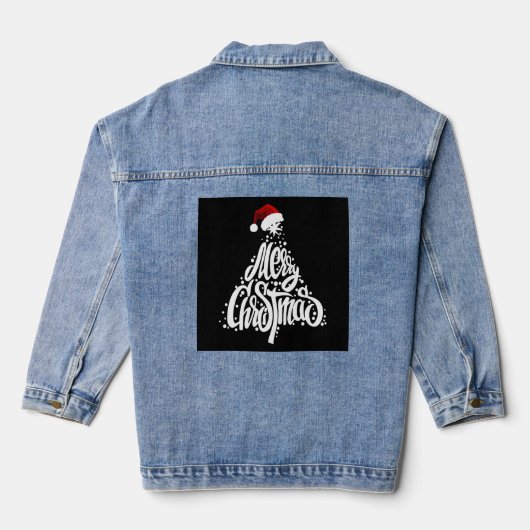 Frohe Weihnachten Jeansjacke (Rückseite)