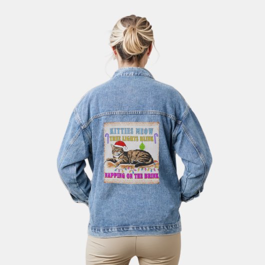 Frohe Weihnachten Jeansjacke (Modell)