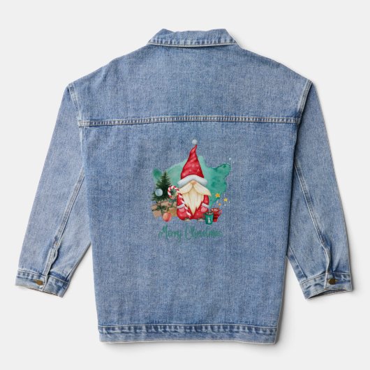 frohe Weihnachten Jeansjacke (Rückseite)