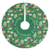 Frohe Weihnachten jeder Baumrock Polyester Weihnachtsbaumdecke (Vorderseite)