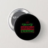 Frohe Weihnachten Jeder Button (Vorne & Hinten)