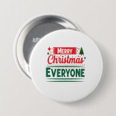 Frohe Weihnachten Jeder frohe Weihnachten Button (Vorne & Hinten)