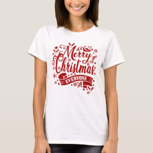 Frohe Weihnachten Jeder moderne weiße Weihnachten T-Shirt