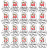 Frohe Weihnachten Jeder Niedlich Santa Truck Aufkleber (Vorderseite)