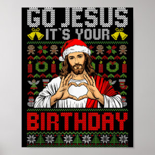 Frohe Weihnachten Jesus, es ist dein Geburtstag hä Poster