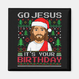 Frohe Weihnachten Jesus Es Ist Dein Geburtstag Häs Magnet
