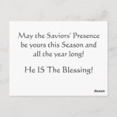 Frohe Weihnachten Jesus ist der Segen! Postkarten (Rückseite)