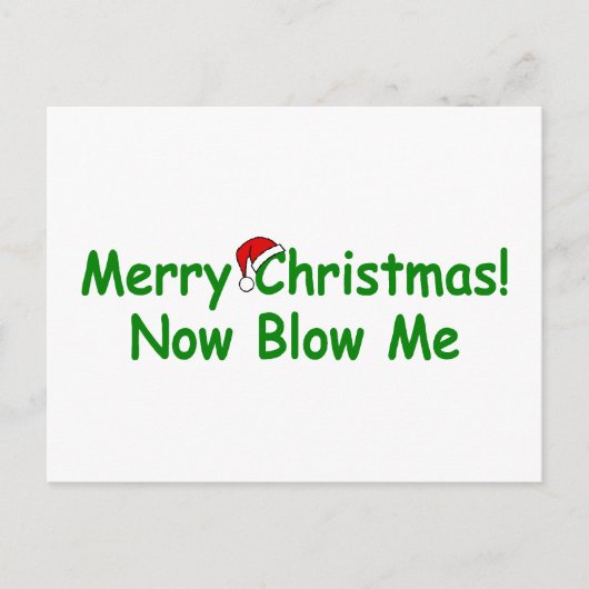 Frohe Weihnachten jetzt bläst mir (Vorderseite)