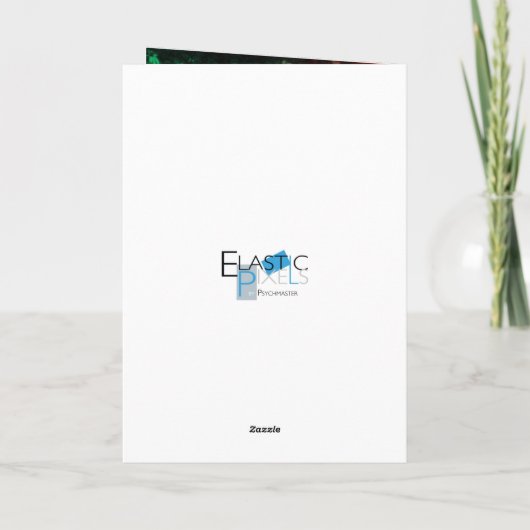 Frohe Weihnachten Jewel wie Green RedLights Karte (Rückseite)