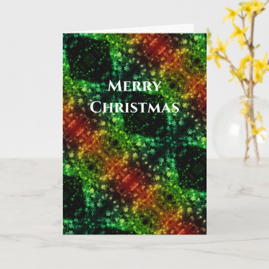 Frohe Weihnachten Jewel wie Green RedLights Karte (Gelbe Blume)