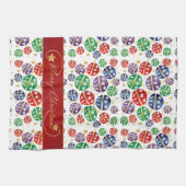 Frohe Weihnachten Jingle Bells Handtuch (Horizontal)