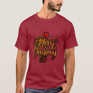 "Frohe Weihnachten: Jolly Santa & Festive Bow Desi T-Shirt
