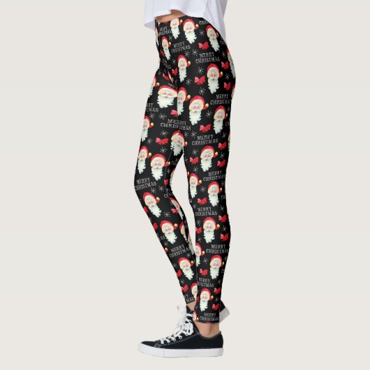 Frohe Weihnachten Jolly Weihnachtsmann Leggings (Links)