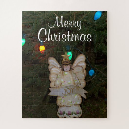 Frohe Weihnachten JOY Angel Holiday Lights Puzzle (Vertikal)
