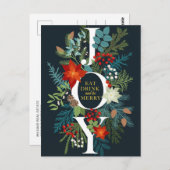 Frohe Weihnachten JOY Corporate Gruß Postkarte (Vorne/Hinten)