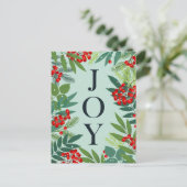 Frohe Weihnachten JOY Corporate Grußurlaub Postkarte (Stehend Vorderseite)