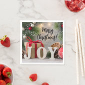 Frohe Weihnachten Joy Napkins Serviette (Beispiel)