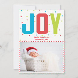Frohe Weihnachten Joy New Baby Foto Card