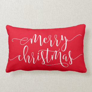 Frohe Weihnachten, Joy Red Lendenkissen