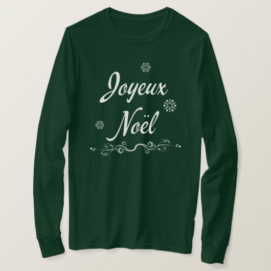 Frohe Weihnachten Joyeux T-Shirt (Design vorne)