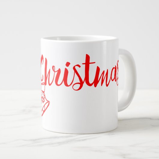 Frohe Weihnachten Jumbo-Tasse (Vorderseite Rechts)