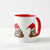 Frohe Weihnachten kackte Emoji Tasse (VorderseiteRechts)