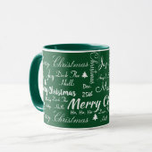Frohe Weihnachten Kaffee Grün Geschenk Cup Kakao-T Tasse (Vorderseite Links)