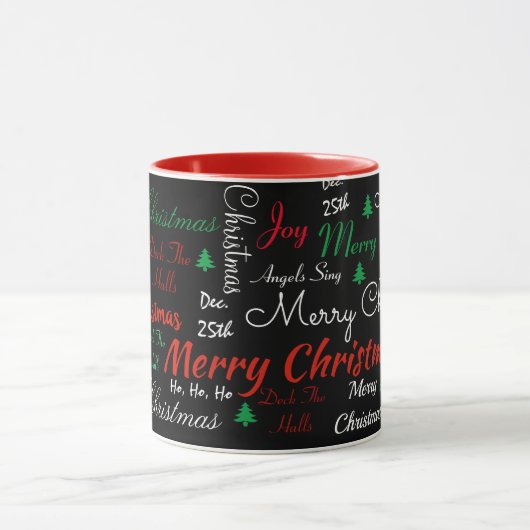 Frohe Weihnachten Kaffee Grün Red Geschenk Cup Kak Tasse (Zentrum)