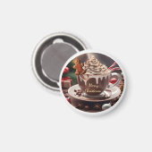 Frohe Weihnachten Kaffee mit Lebkuchen Magnet (Vorderseite/Rückseite)