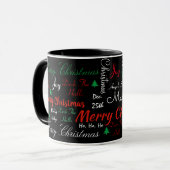 Frohe Weihnachten Kaffee Schwarzes Geschenk Cup Ka Tasse (Vorderseite Links)